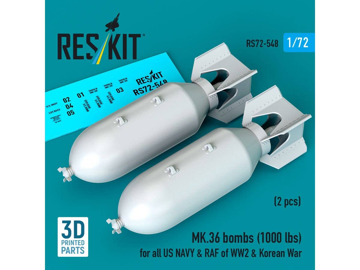 1/72 WW.II 米海軍 Mk.36 1000ポンド汎用航空爆弾 (2個入)