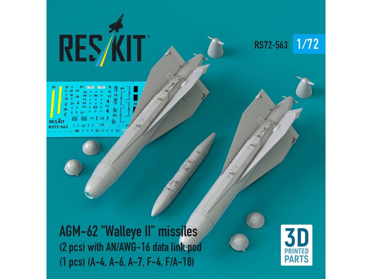 1/72 AGM-62 ウォールアイII 誘導滑空爆弾 (2個入) w/AN/AWG-16 データリンクポッド