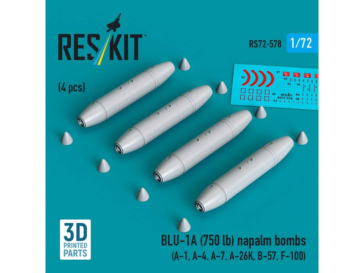 1/72 BLU-1A 750ポンド ナパーム弾 (4個入)