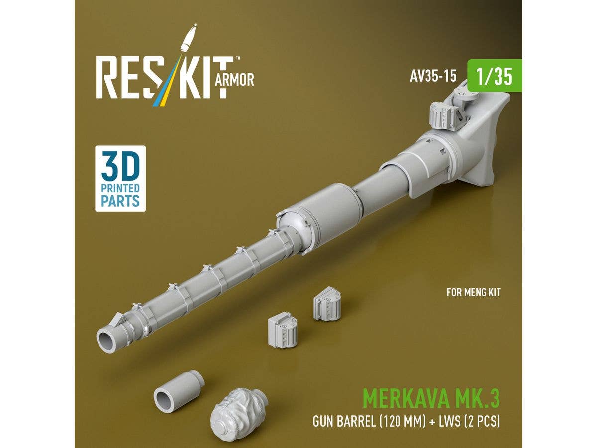 1/35 メルカバ Mk.3 120mm主砲 + LWS (2個) (モンモデル用)