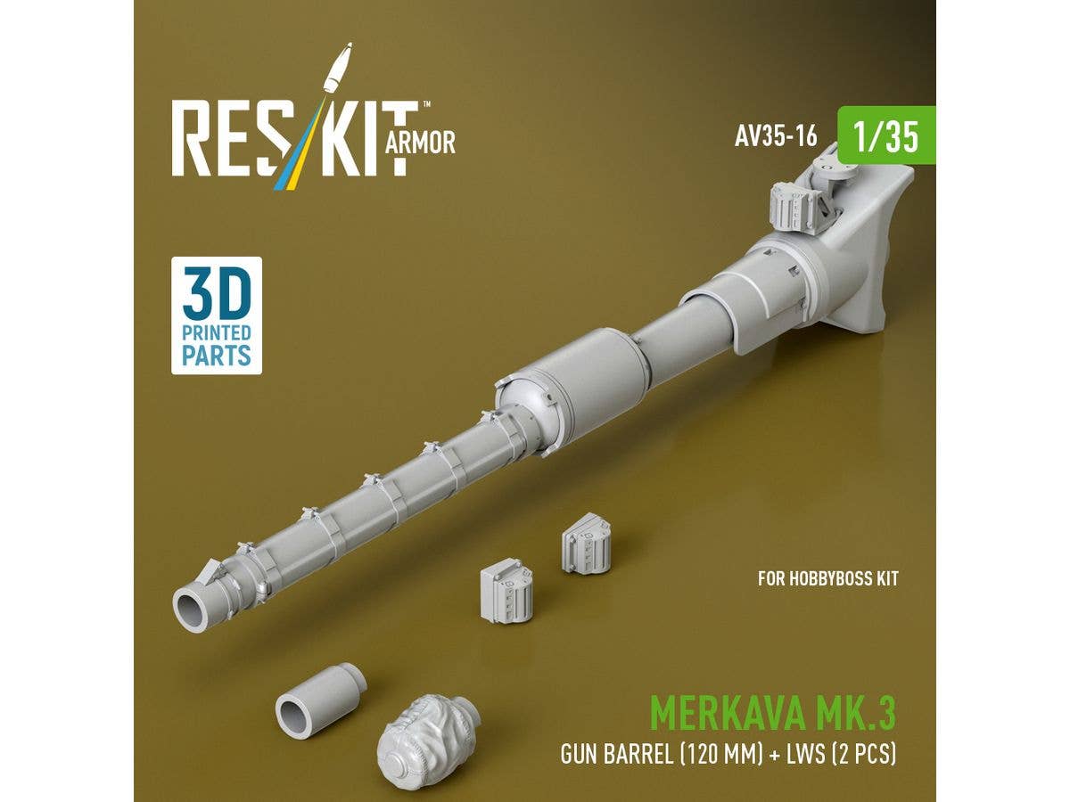 1/35 メルカバ Mk.3 120mm主砲 + LWS (2個) (ホビーボス用)