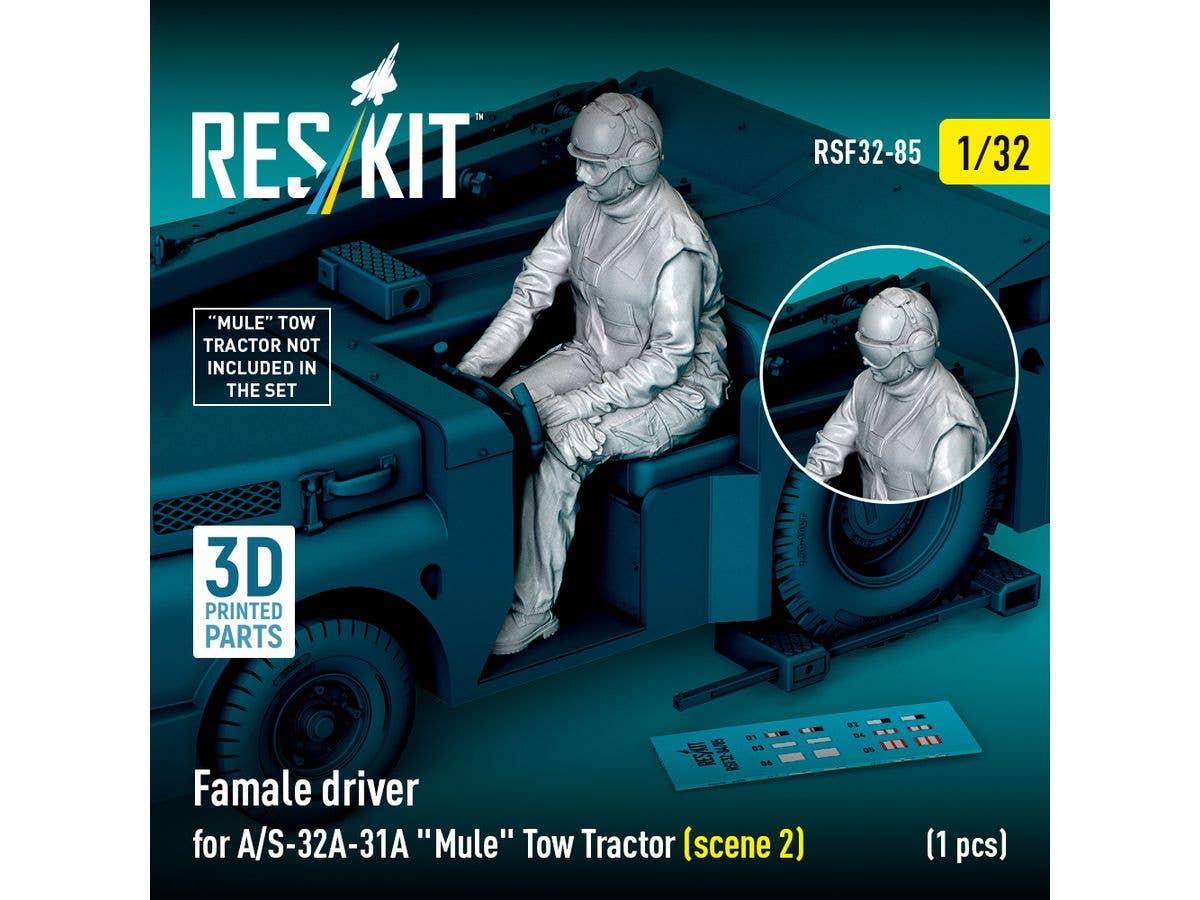 1/32 米海軍 A/S32A-31A 艦載機牽引トラクタードライバー 2 (女性) (レスキット用)