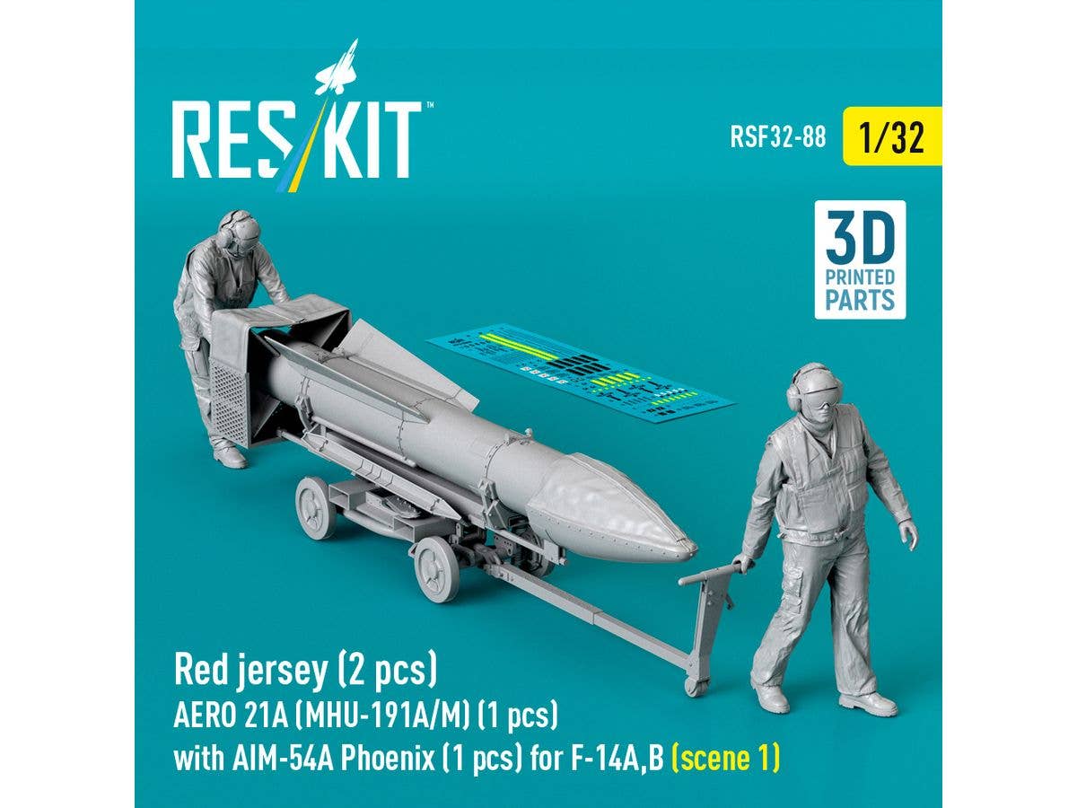 1/32 現用米海軍 兵器係 (2体)w/AERO 21A (MHU-191A/M) & AIM-54A シーン1