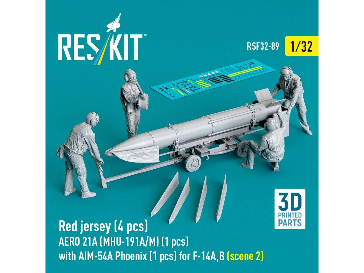 1/32 現用米海軍 兵器係 (4体)w/AERO 21A (MHU-191A/M) & AIM-54A シーン2