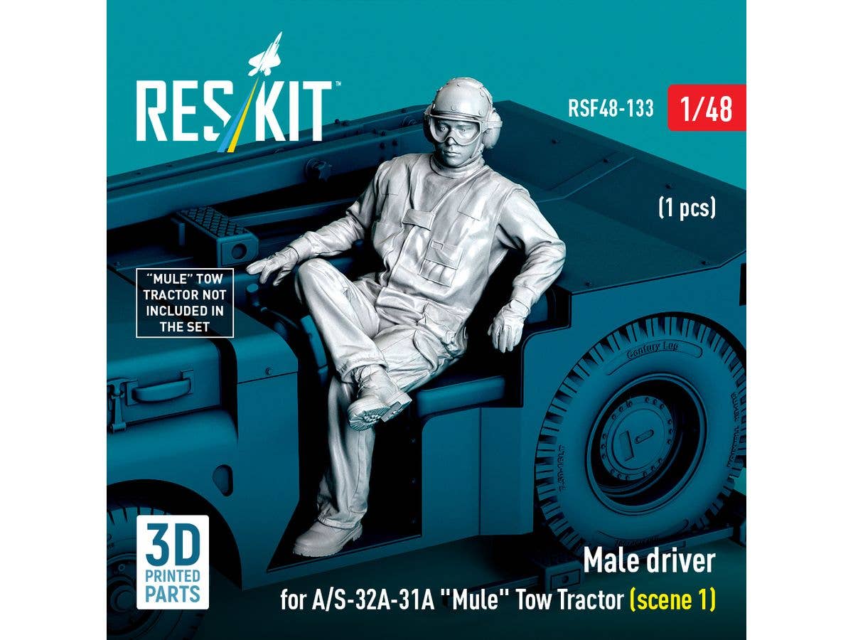 1/48 米海軍 A/S32A-31A 艦載機牽引トラクタードライバー 1 (男性) (レスキット用)