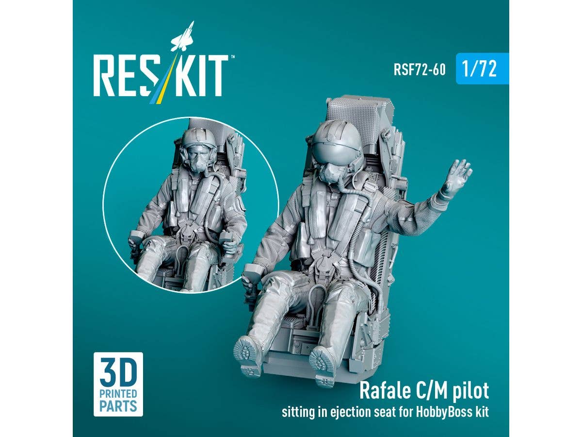 1/72 ラファールC/M パイロットw/射出座席 (ホビーボス用)