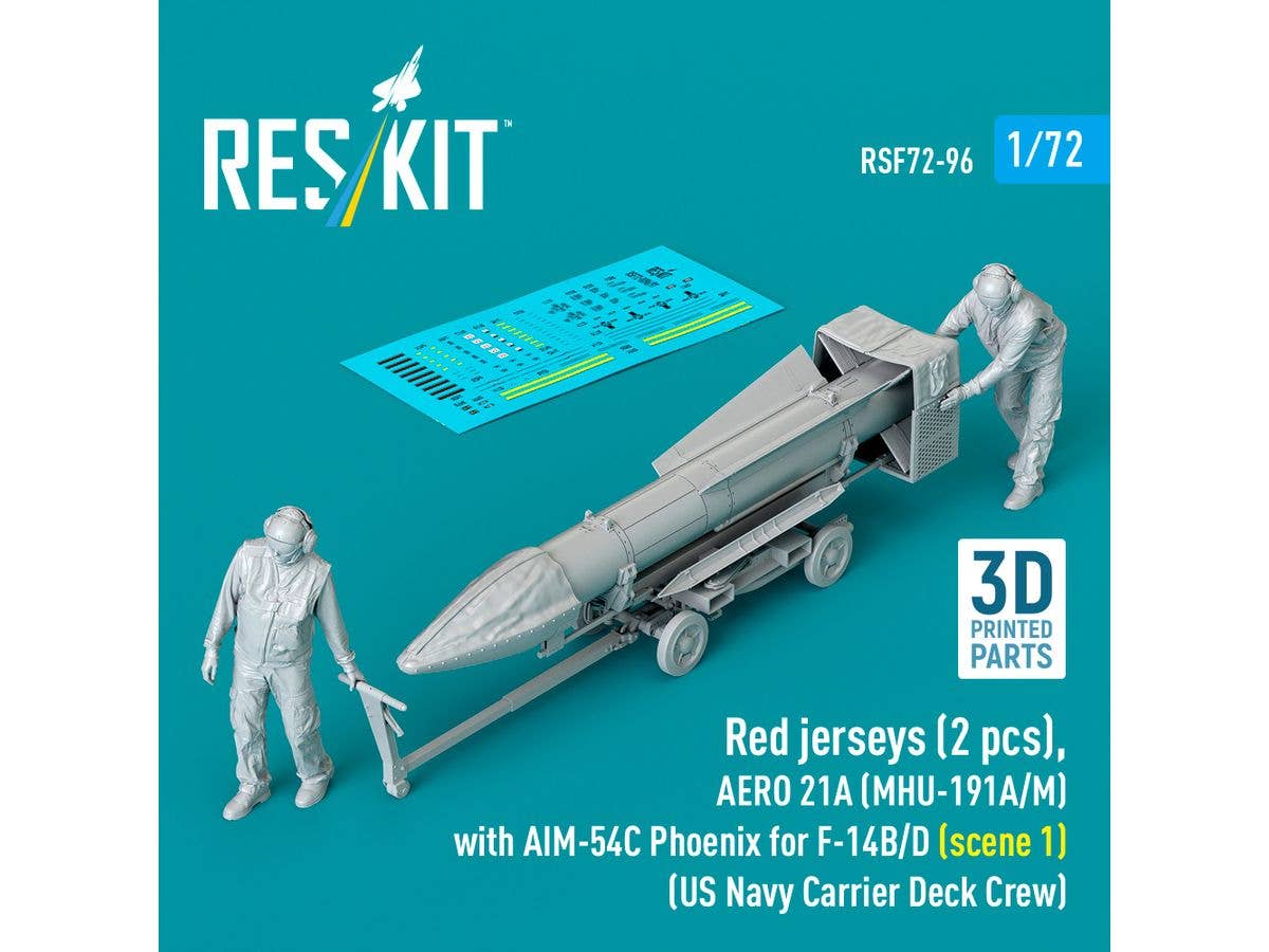 1/72 現用米海軍 兵器係 (2体) w/AERO 21A (MHU-191A/M) & AIM-54C シーン1