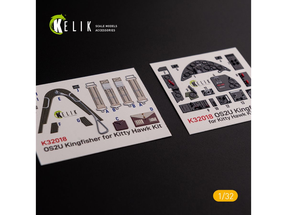 1/32 OS2U キングフィッシャー内装 3Dデカール (キティーホーク用)