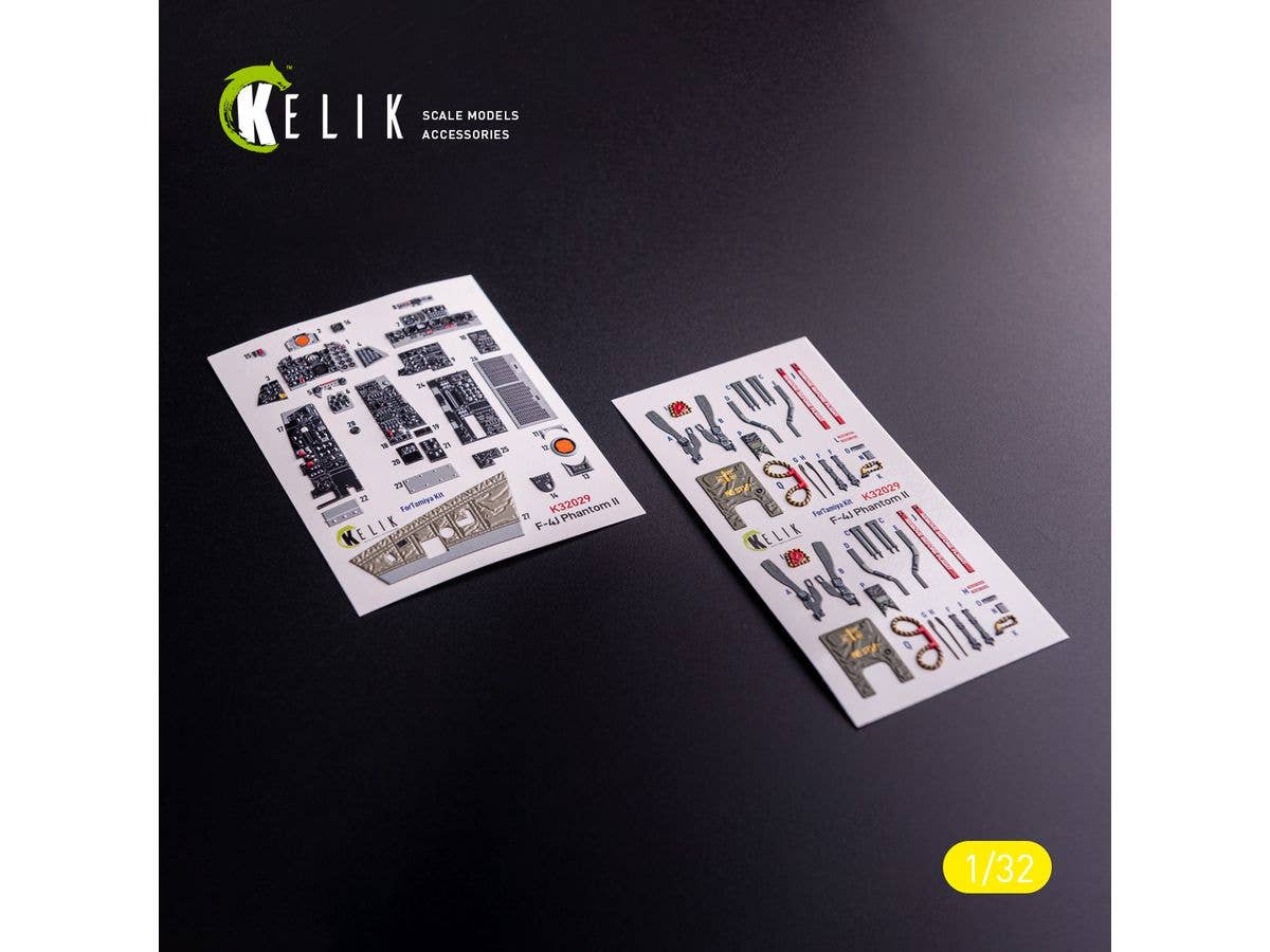 1/32 F-4J ファントムII 内装3Dデカール (タミヤ用)