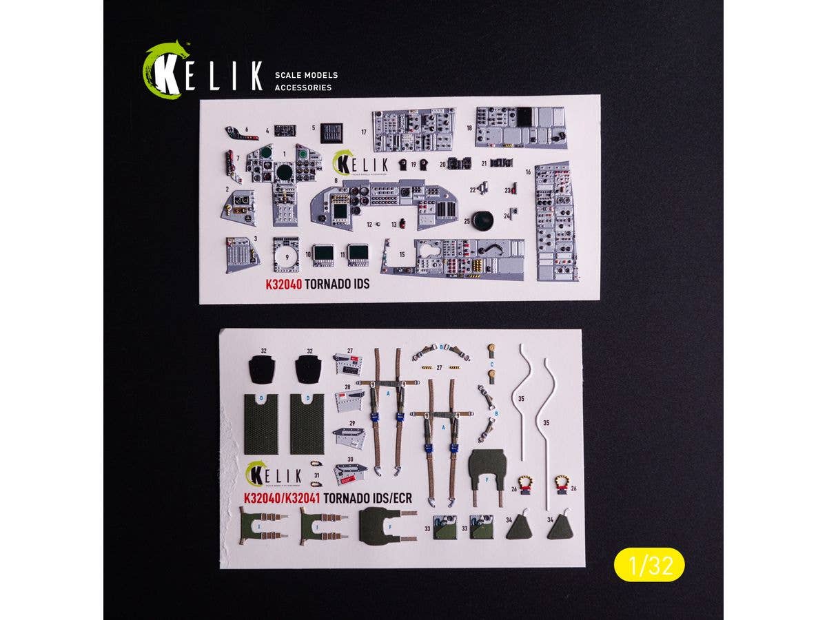 1/32 パナビア トーネード IDS 内装3Dデカール (イタレリ用)