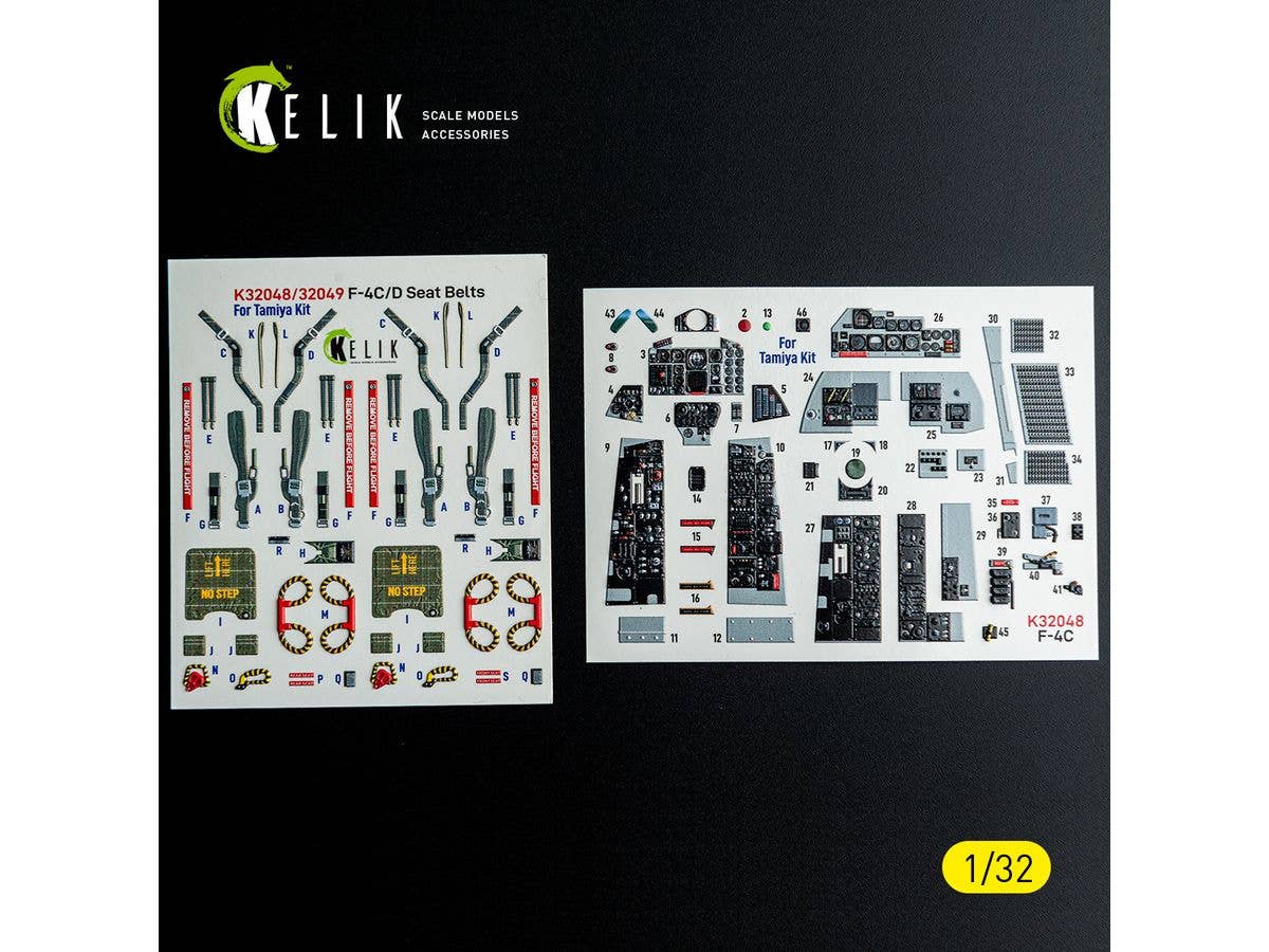 1/32 F-4C 内装3Dデカール (タミヤ用)