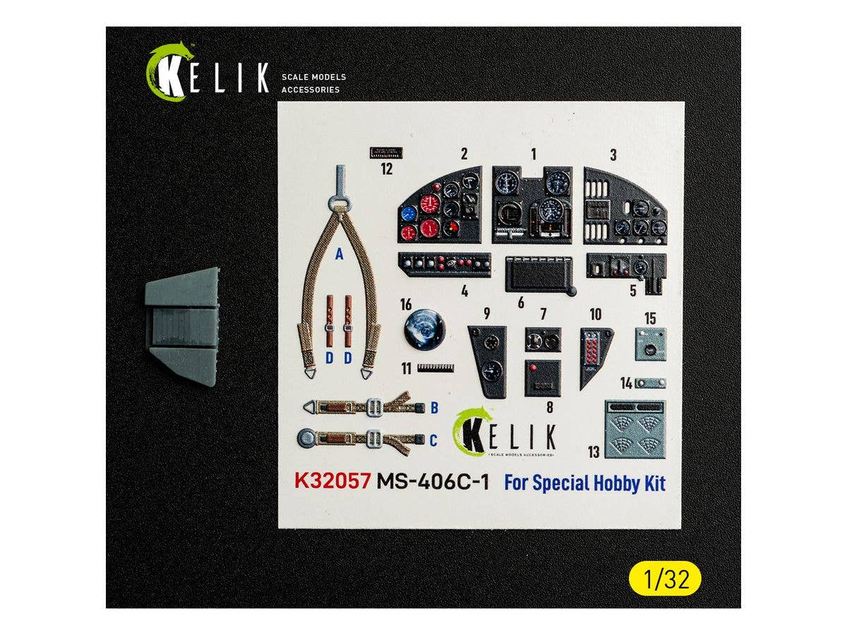1/32 MS-406C-1 内装3Dデカール (スペシャルホビー用)
