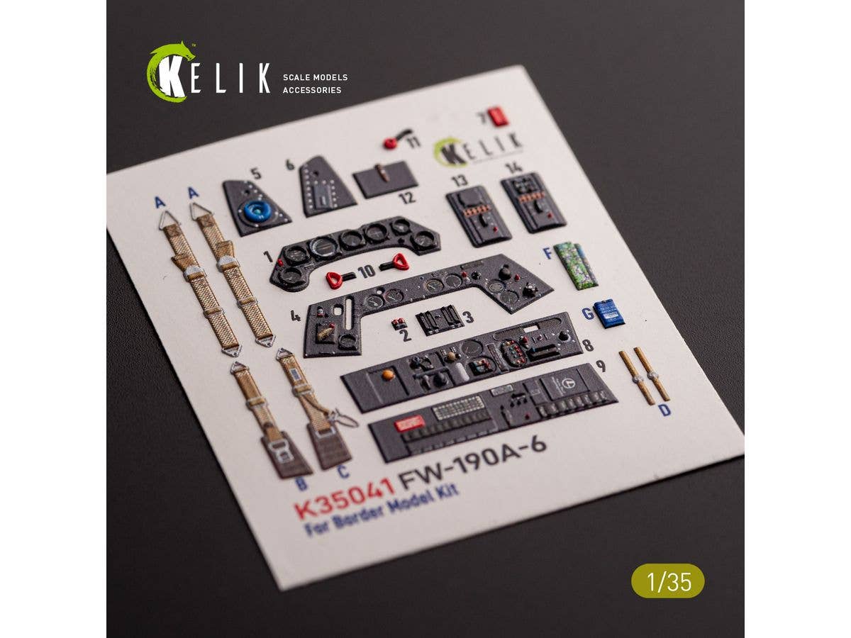 1/35 Fw190A-6 内装3Dデカール (ボーダーモデル用)