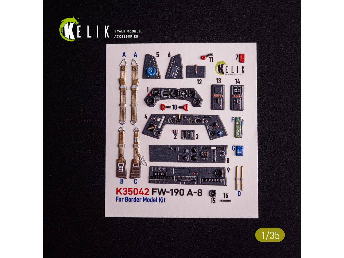 1/35 Fw190A-8 内装3Dデカール (ボーダーモデル用)