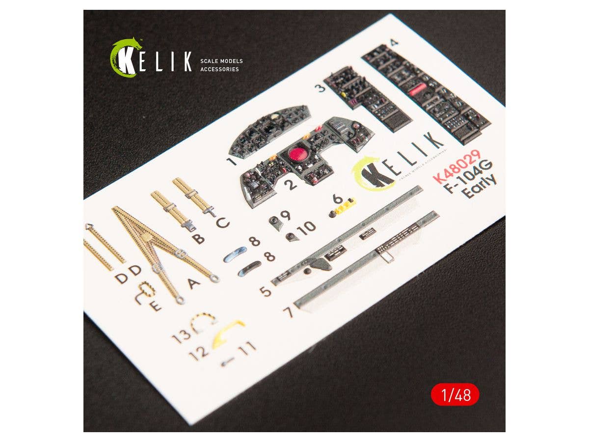 1/48 F-104G (初期型) 内装3Dデカール (ハセガワ用)