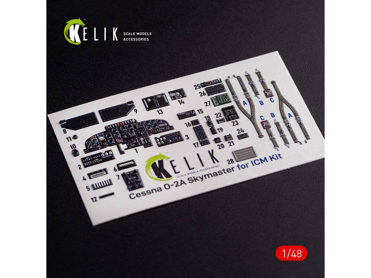 1/48 O-2A スカイマスター 内装 3Dデカール ベーシックセット (ICM用)