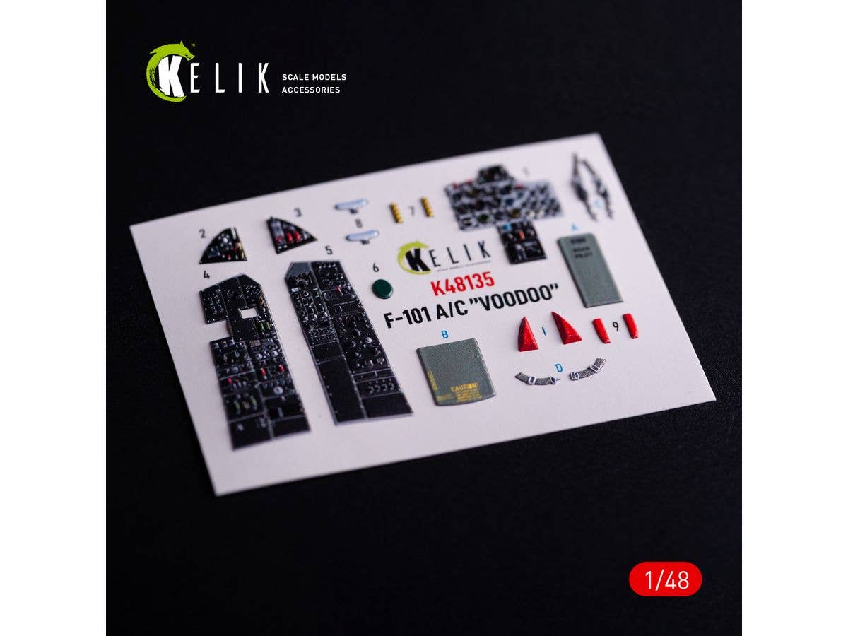 1/48 F-101A/C ヴードゥー内装3Dデカール (キティーホーク用)
