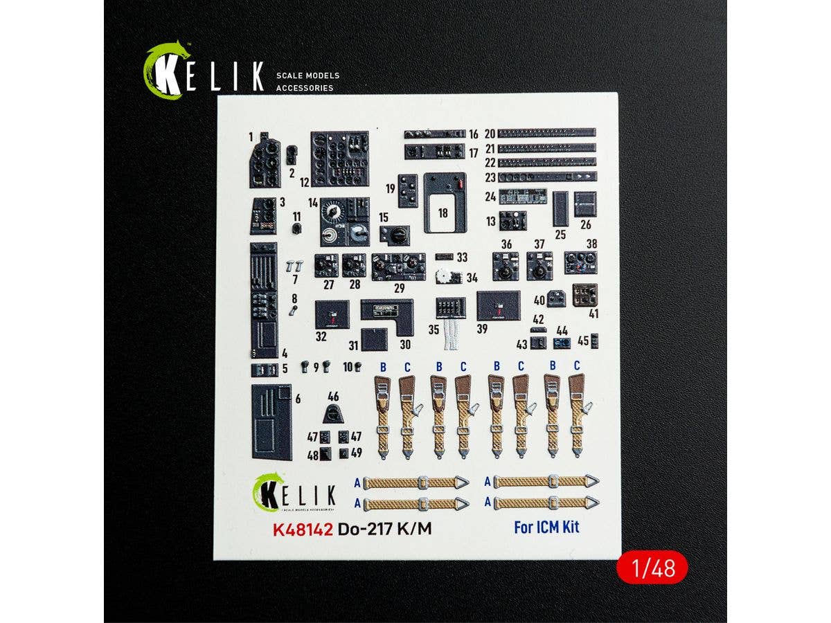 1/48 Do217K/M 内装3Dデカール (ICM用)