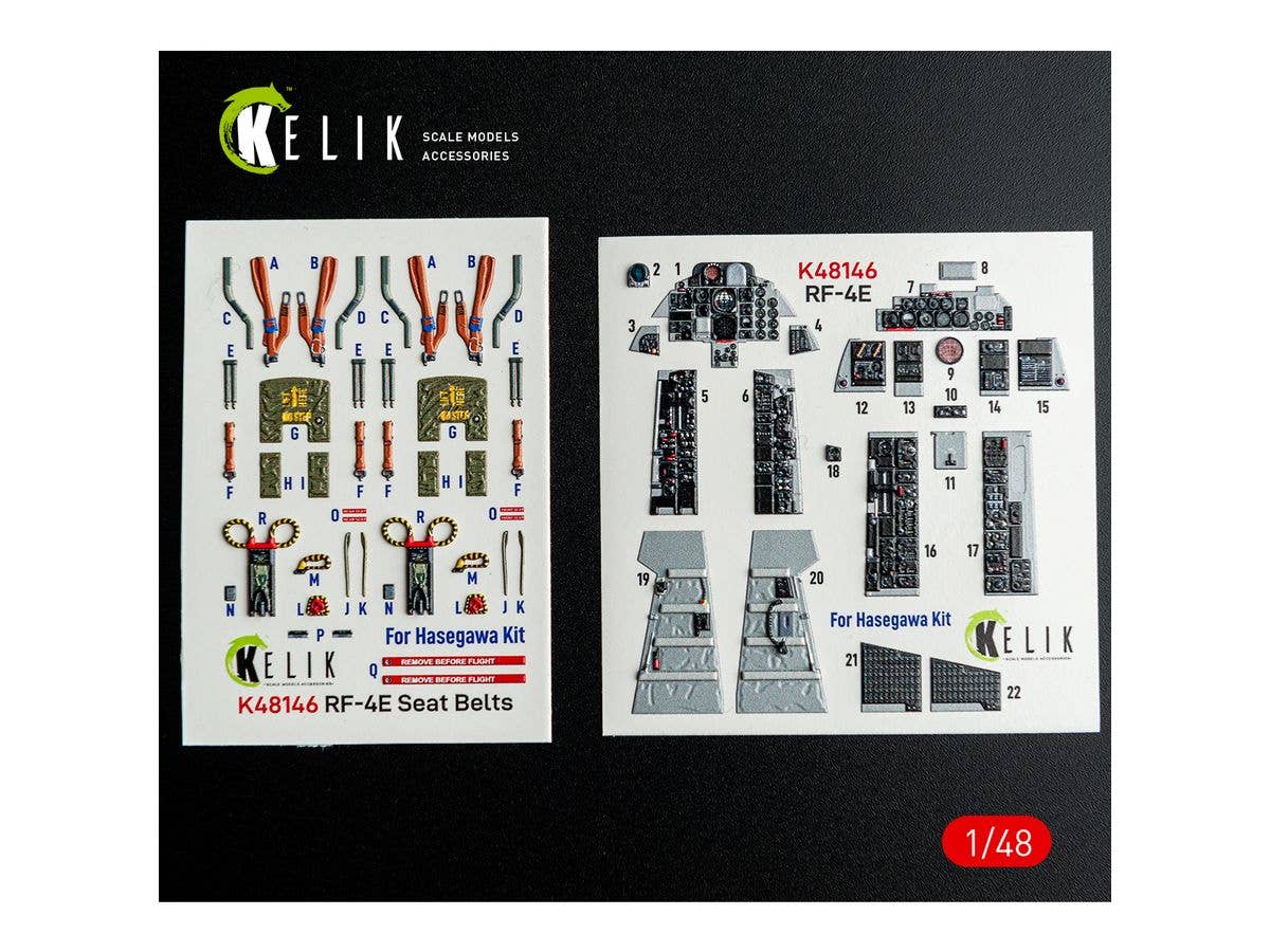 1/48 RF-4E 内装3Dデカール (ハセガワ用)