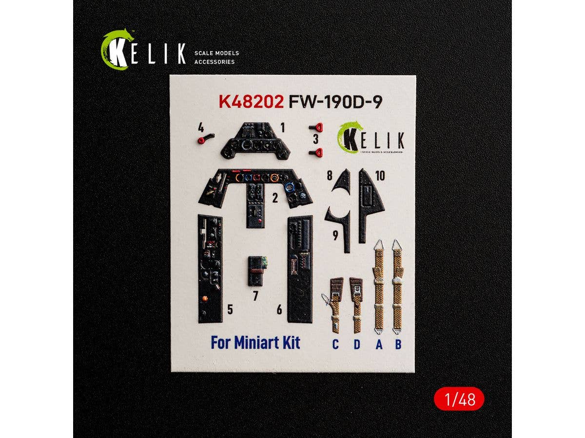 1/48 Fw190D-9 内装3Dデカール (ミニアート用)