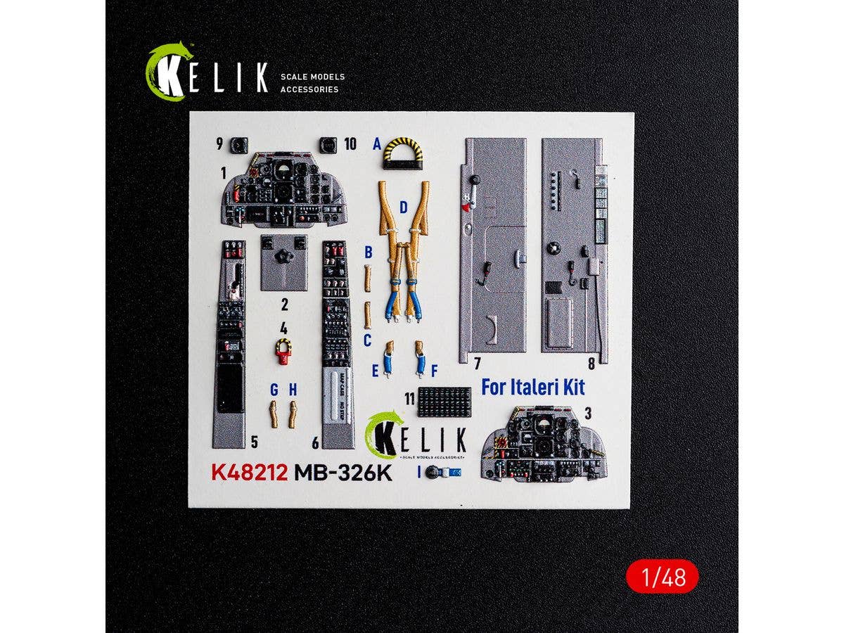 1/48 MB-326K 内装3Dデカール (イタレリ用)