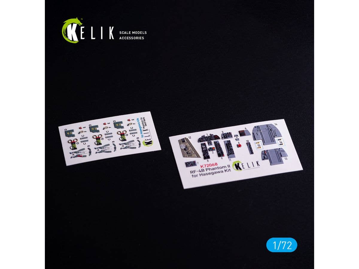 1/72 RF-4B ファントムII 内装3Dデカール (ハセガワ用)