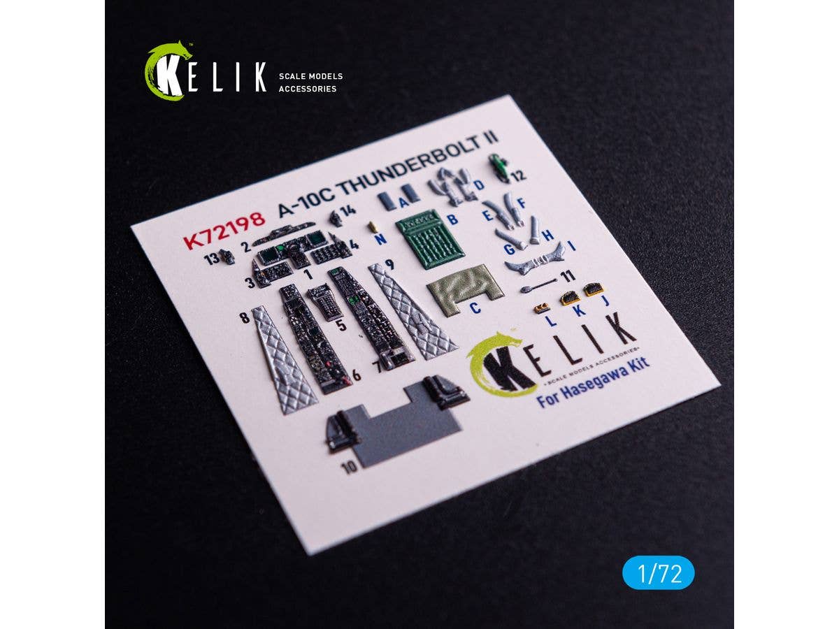 1/72 A-10C 内装3Dデカール (ハセガワ用)
