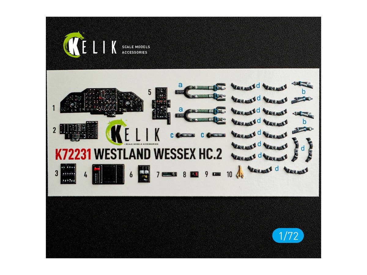 1/72 ウェストランド ウェセックス HC.2 内装3Dデカール (エアフィックス用)