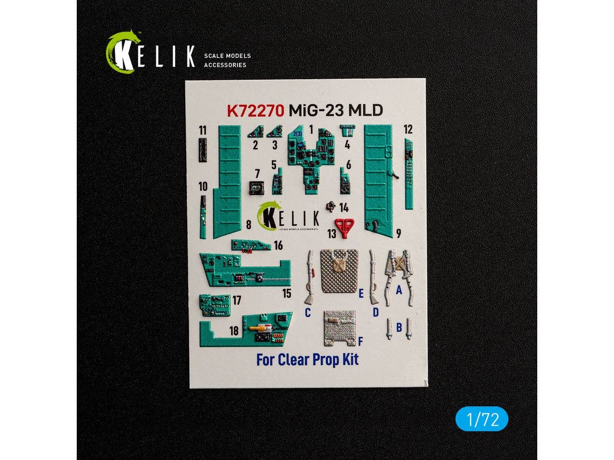 1/72 MiG-23MLD 内装3Dデカール (クリアープロップ!用)