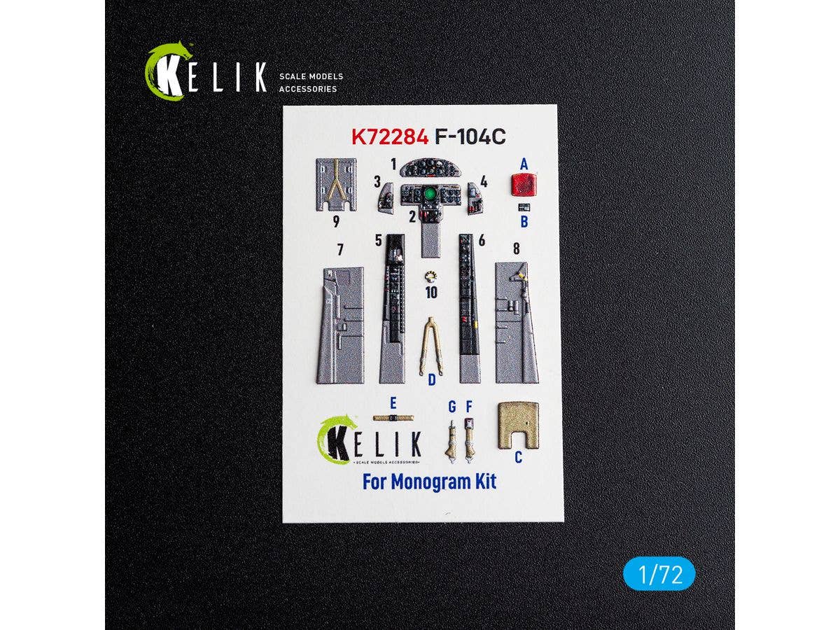1/72 F-104C 内装3Dデカール (モノグラム用)