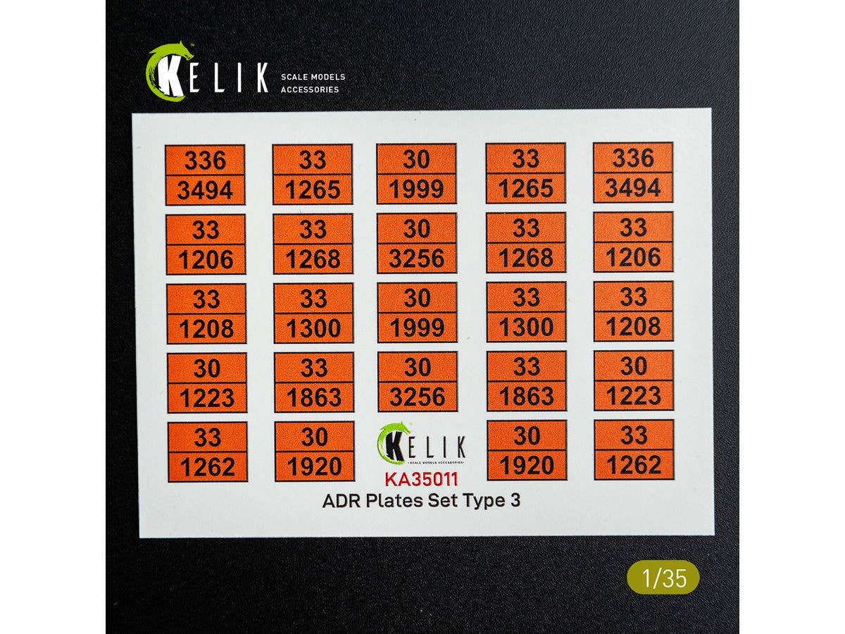 1/35 ADRプラカード 3Dデカールセット 3