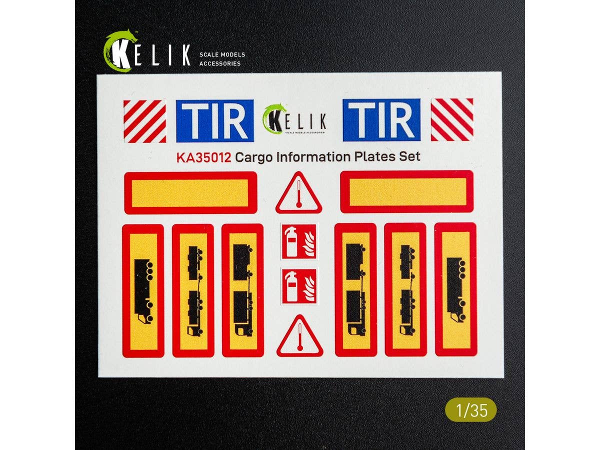 1/35 貨物車両 注意プラカード 3Dデカールセット 1