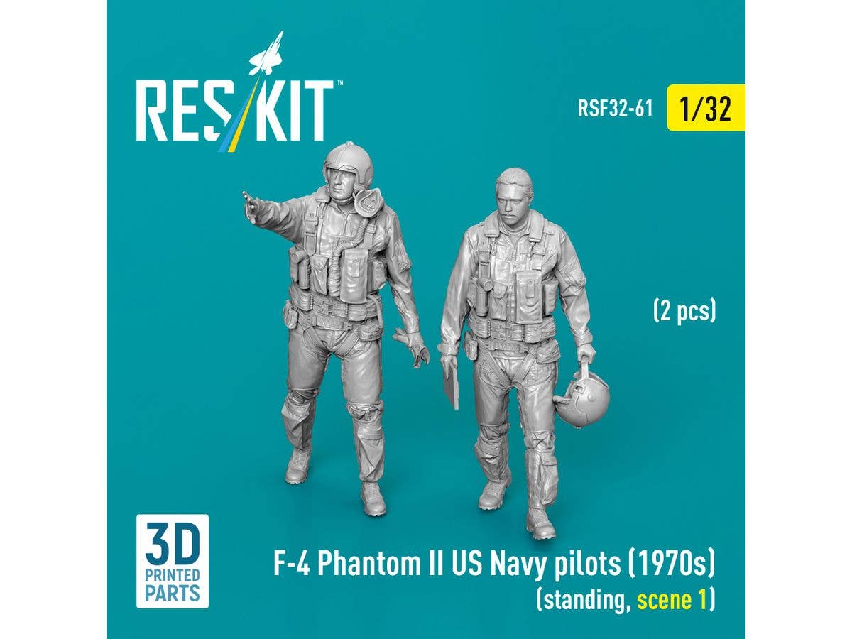 1/32 F-4 ファントムII 1970年代米海軍パイロット 立姿勢1 (2体入)