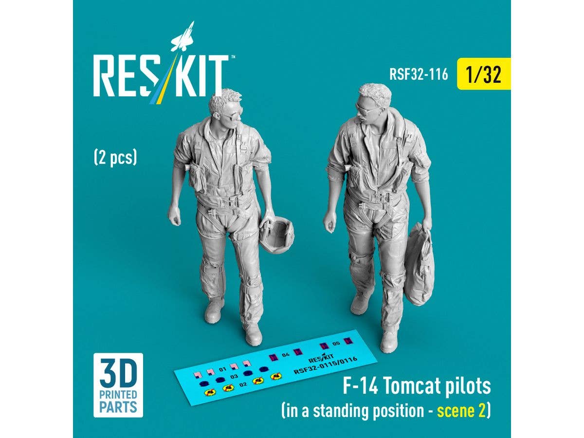 1/32 F-14 パイロット 立姿勢2 (2体入)