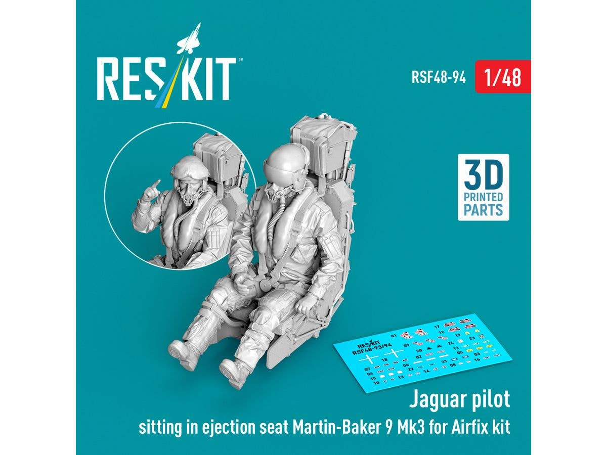 1/48 SEPECAT ジャギュア パイロットw/M.B.9 Mk.3 射出座席 (エアフィックス用)