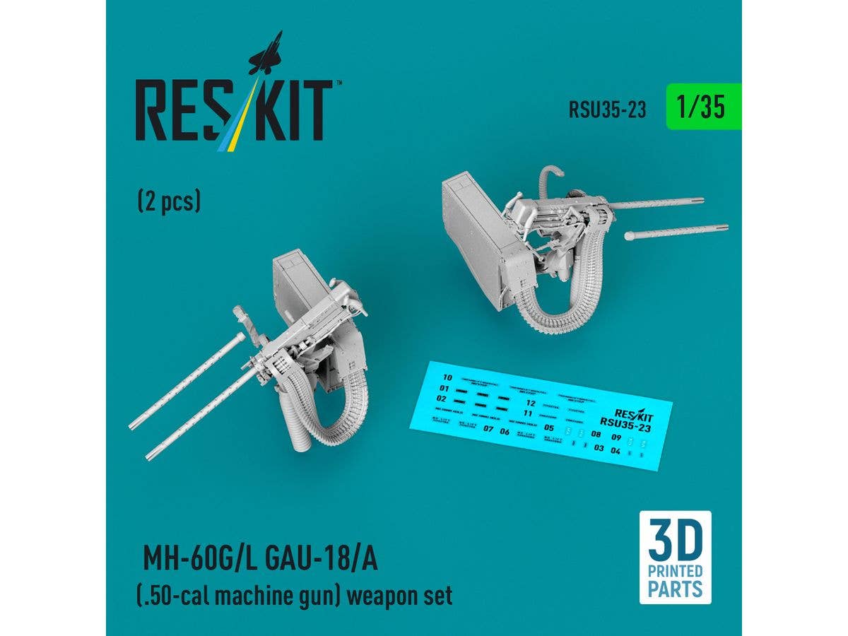 1/35 MH-60G/L GAU-18A (.50口径機関銃)セット