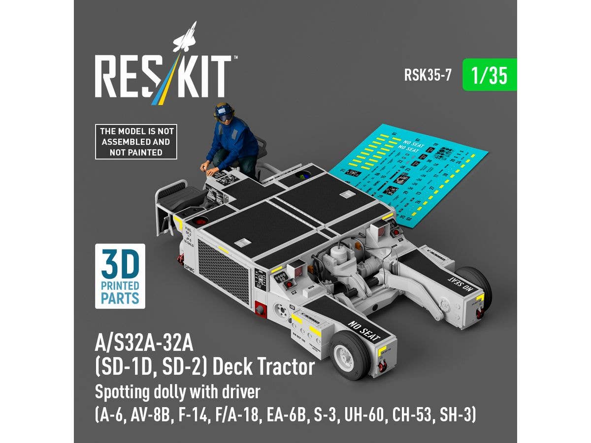 1/35 現用米海軍 A/S32A-32A ハンガーデッキトラクターw/ドライバー