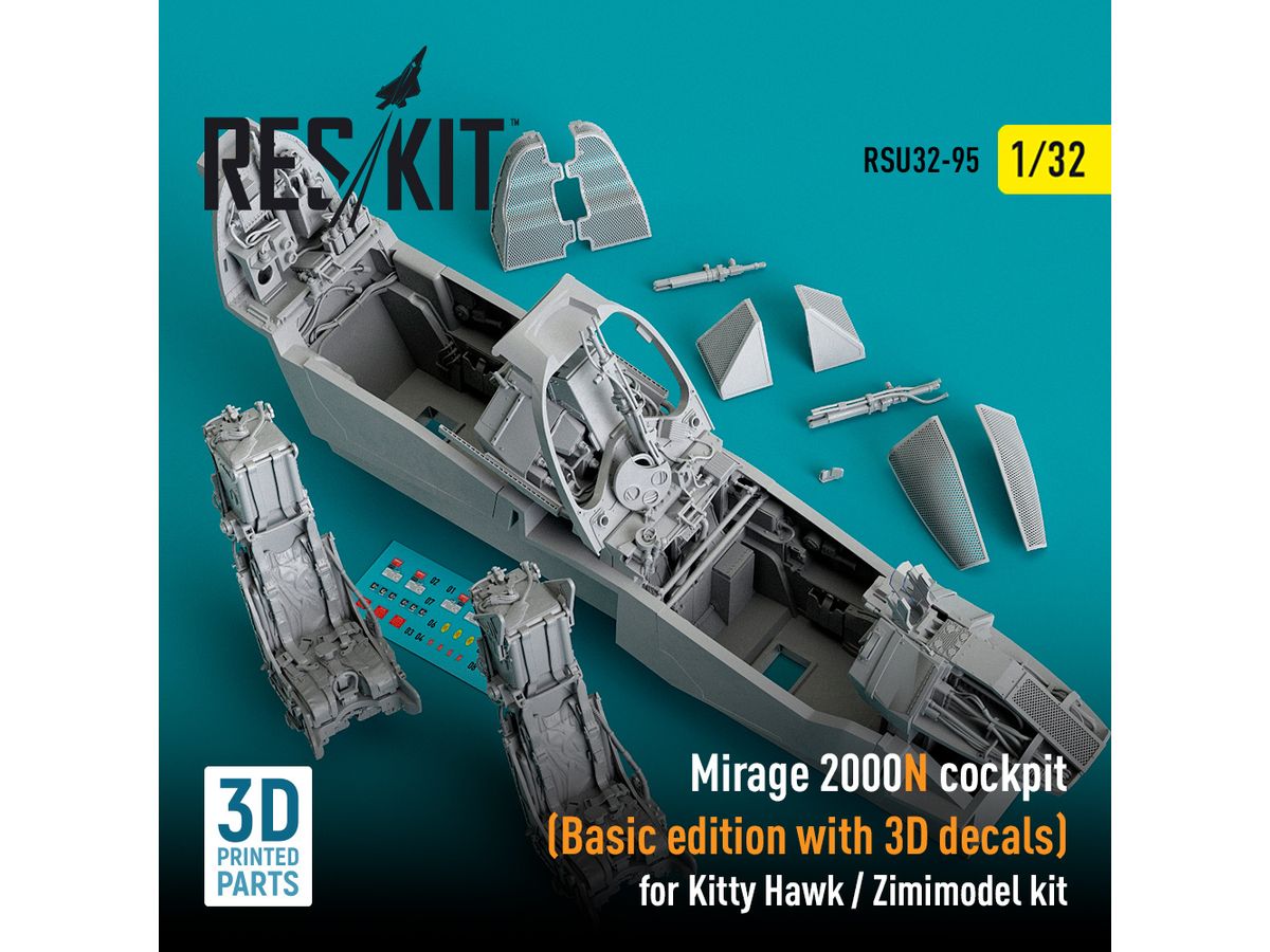 1/32 ミラージュ2000N コックピット w/3D内装デカール (キティーホーク用)