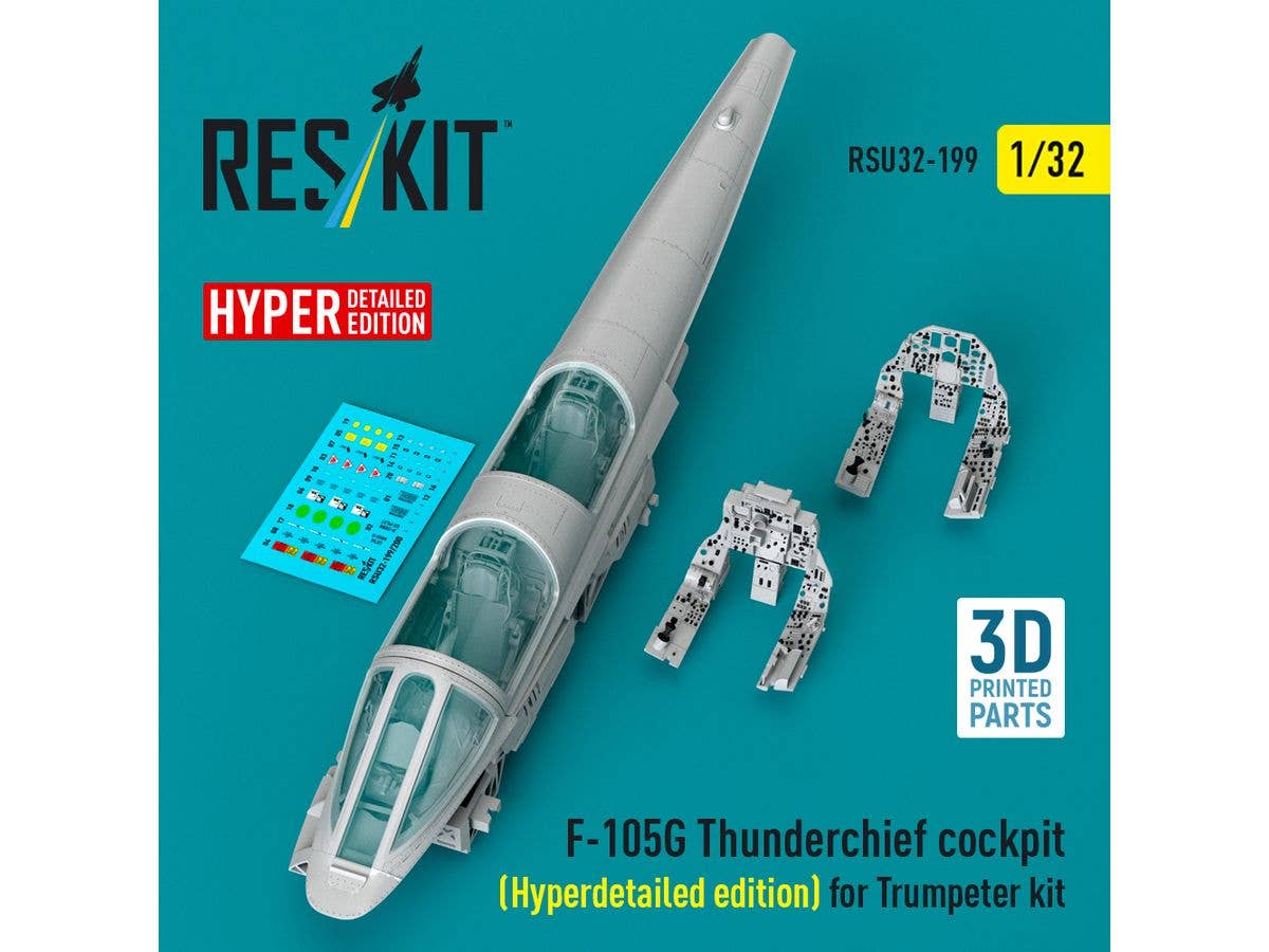 1/32 F-105G コックピット w/立体計器盤・コンソール (トランぺッター用)