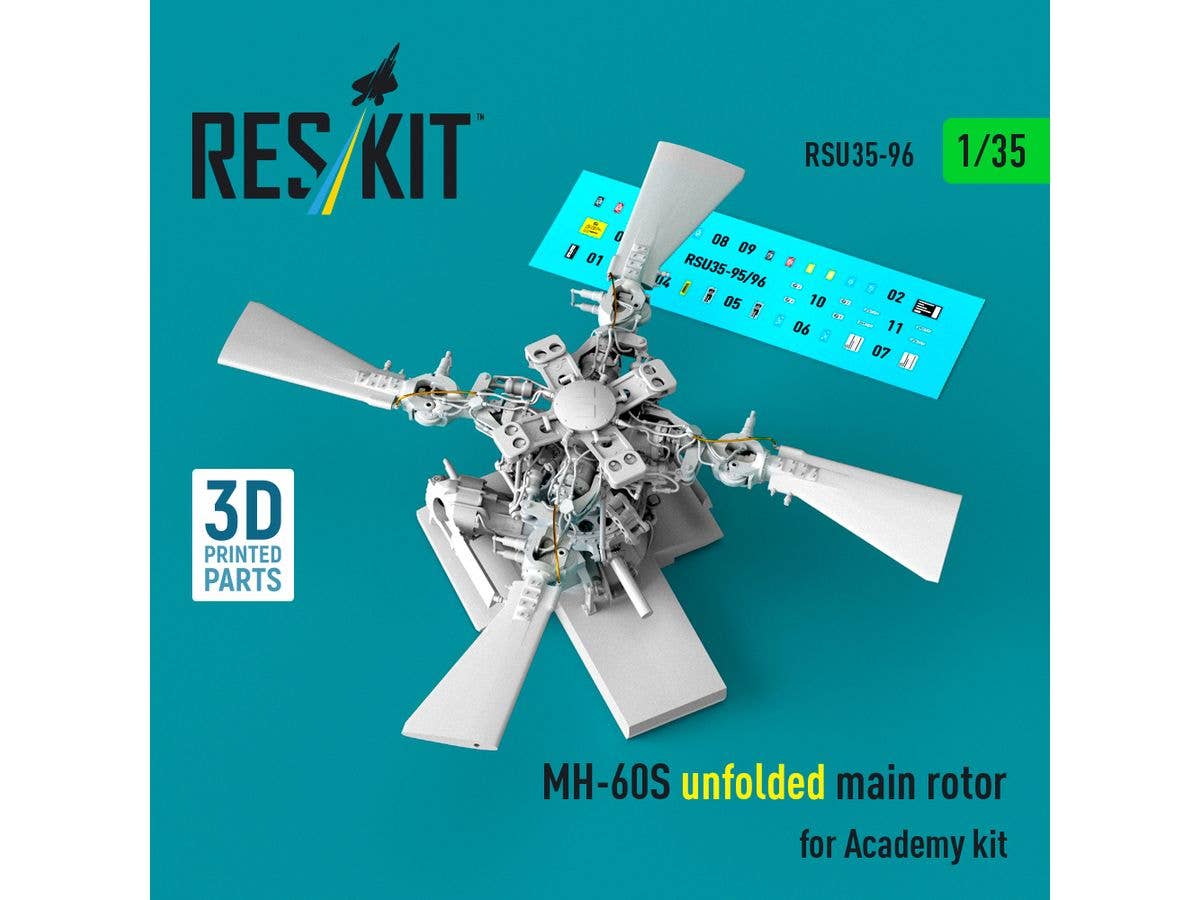1/35 MH-60S ローターハブ (展開状態) (アカデミー用)