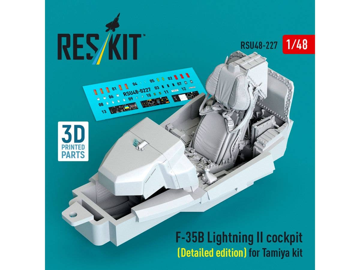 1/48 F-35B コックピット w/立体計器盤・コンソール (タミヤ用)