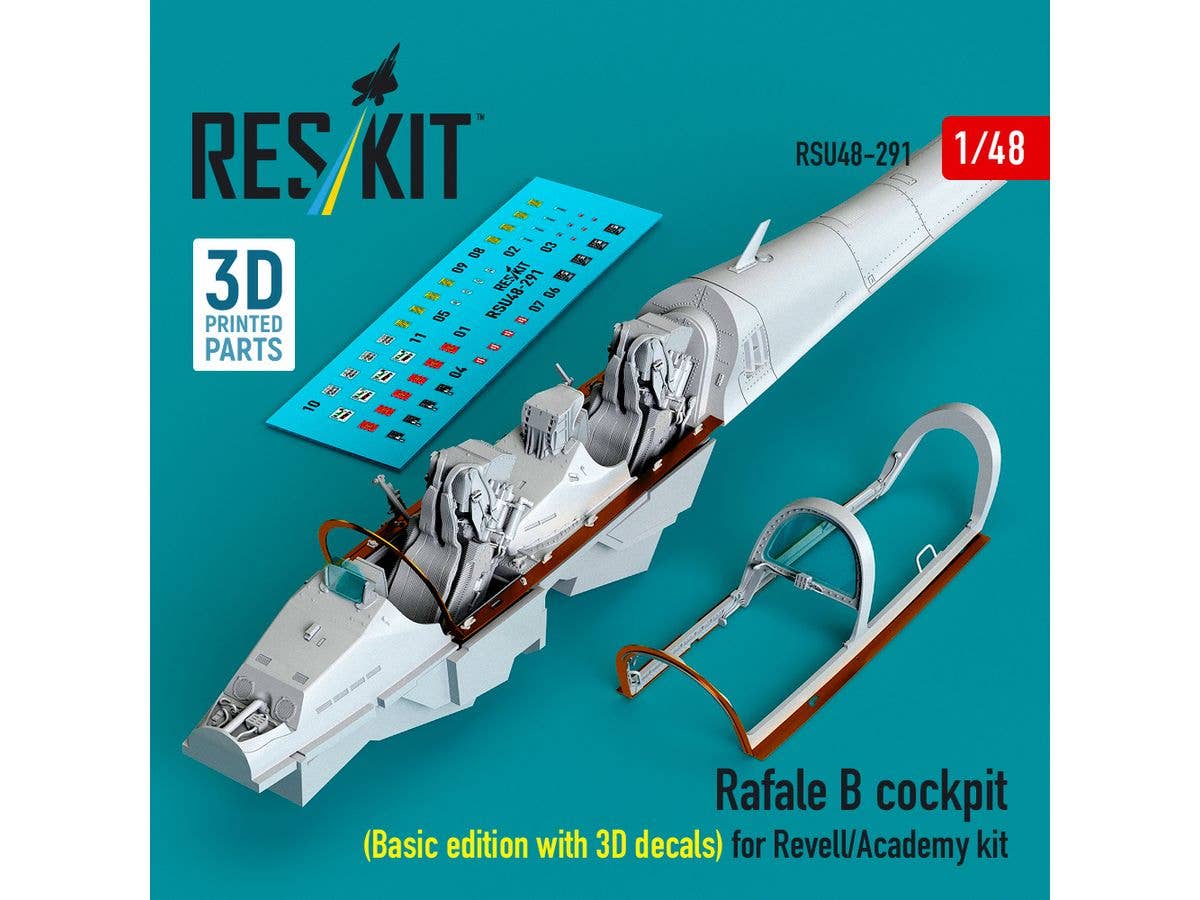 1/48 ラファールB コックピット w/3D内装デカール (レベル・アカデミー用)