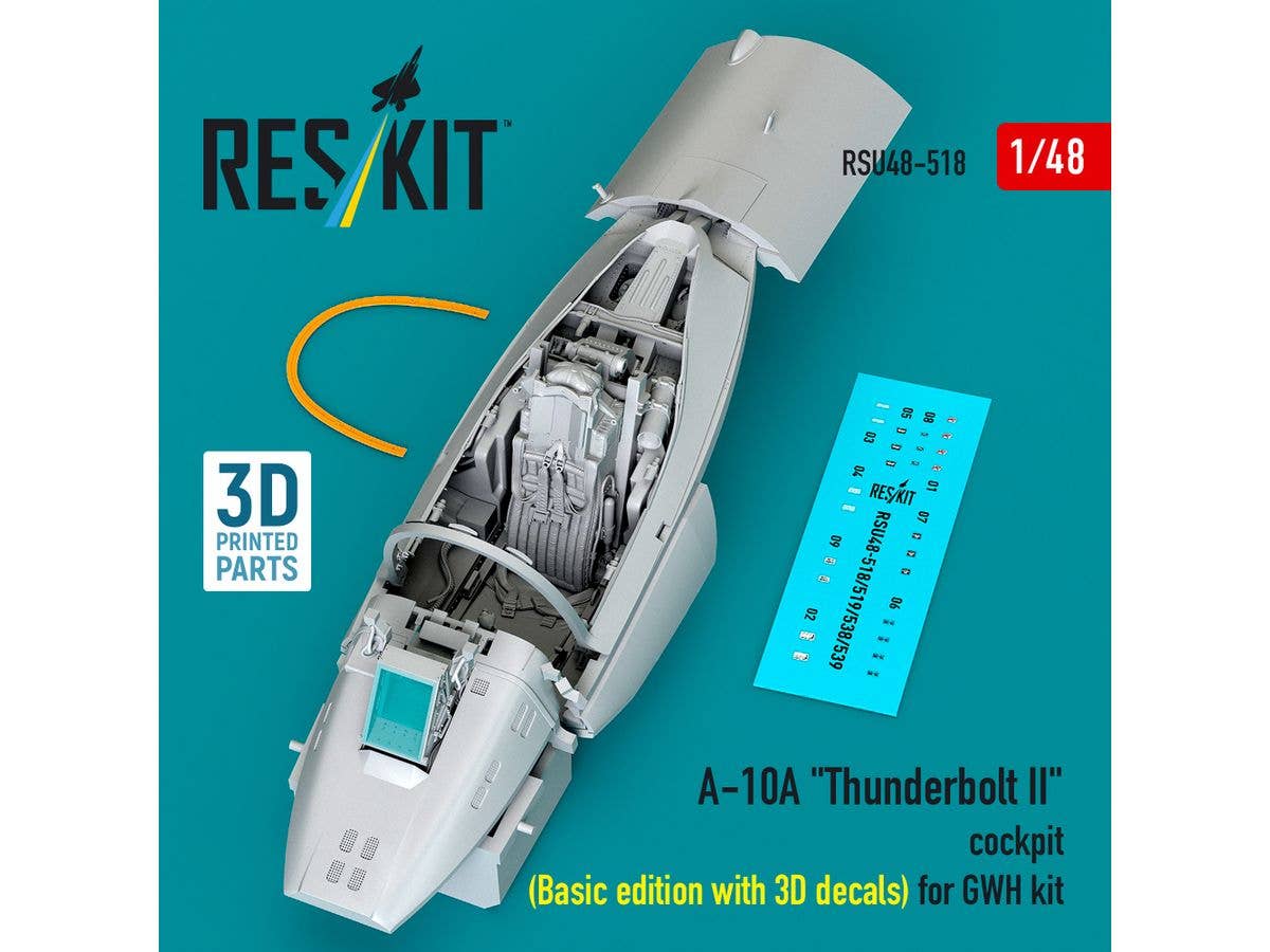1/48 A-10A コックピットw/3D内装デカール (グレートウォール用)