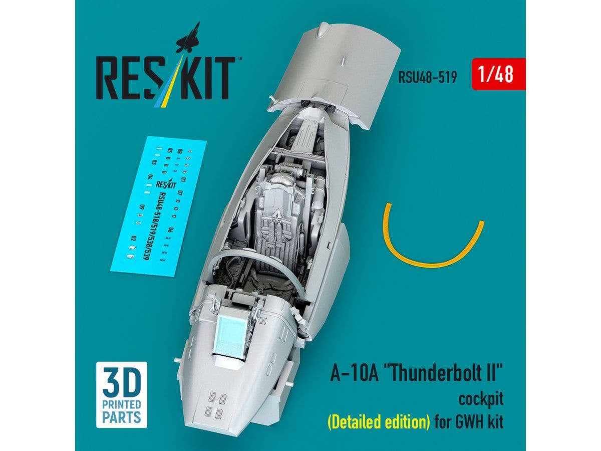 1/48 A-10A コックピット w/立体計器盤・コンソール (グレートウォール用)