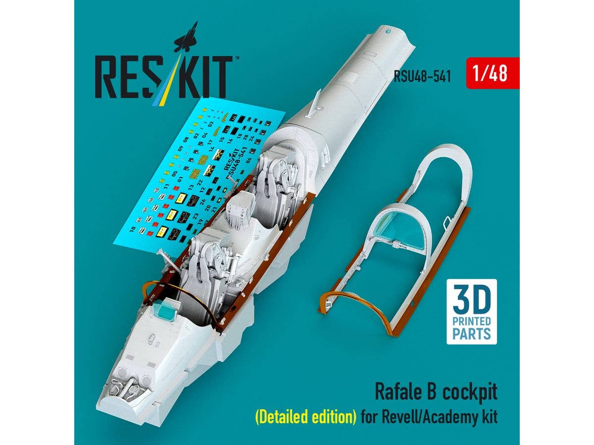 1/48 ラファールB コックピット w/立体計器盤・コンソール (レベル・アカデミー用)