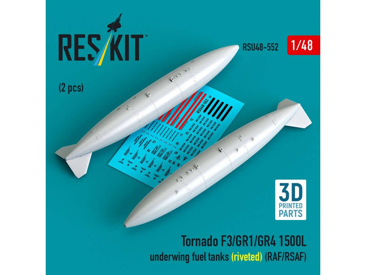 1/48 パナビア トーネード F.3/GR.1/GR.4 1500L増槽 (リベット接合、イギリス・サウジアラビア用) (2個入)