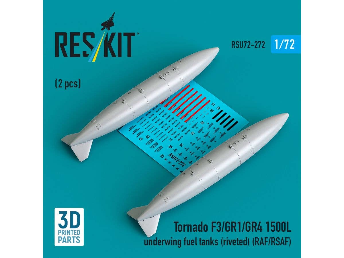 1/72 パナビア トーネード F.3/GR.1/GR.4 1500L増槽 (リベット接合、イギリス・サウジアラビア用) (2個入)