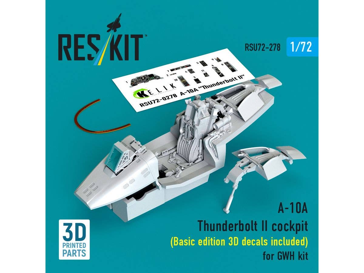 1/72 A-10A コックピットw/3D内装デカール (グレートウォール用)