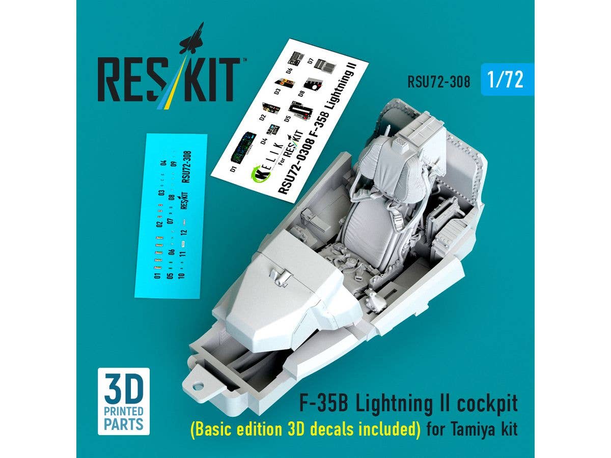 1/72 F-35B コックピットw/3D内装デカール (タミヤ用)