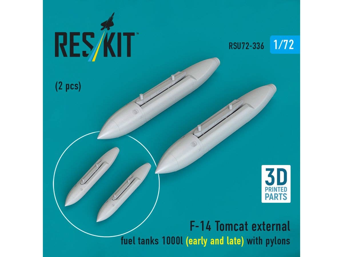 1/72 F-14 増槽 (初期型・後期型パーツ付) w/パイロン (2個入)